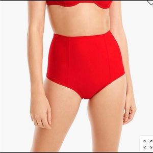 NWT J. Crew high-waisted bikini bottom in PINK